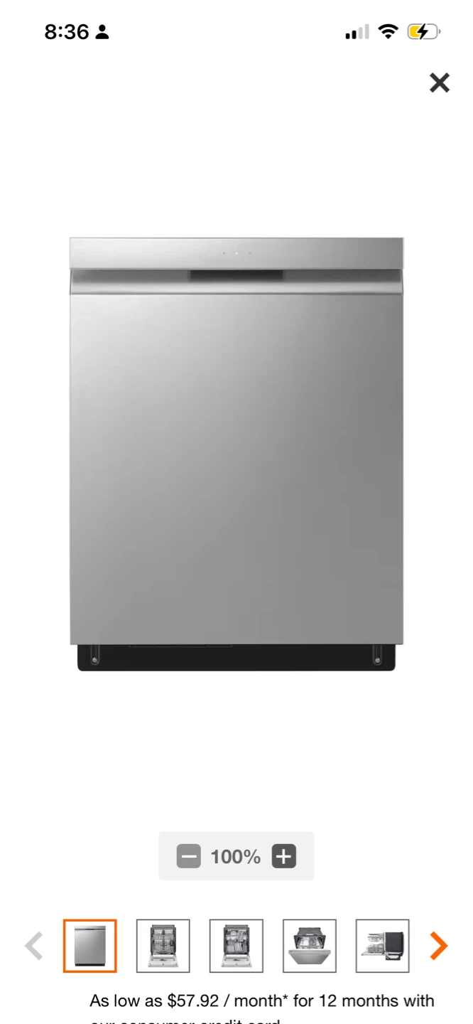 New LG Stainless Steel Dishwasher
