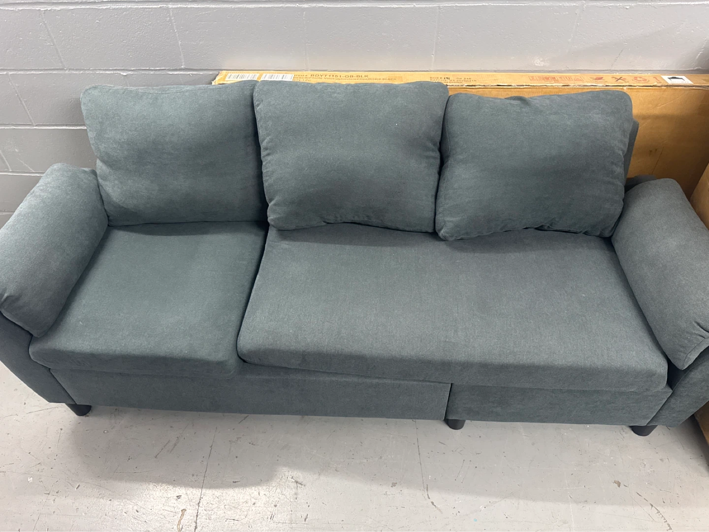 Gray Sofa with Pillows