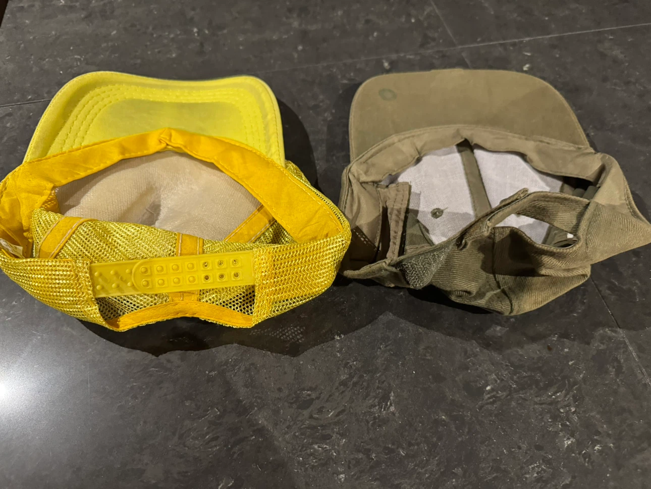 2 Trucker Hats - Yellow & Khaki
