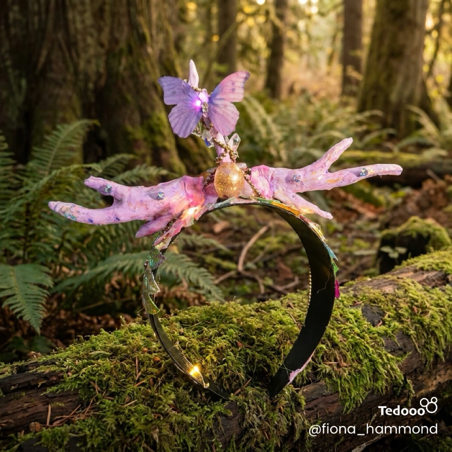 Fairy Woodland Inspired Headband with Lights
