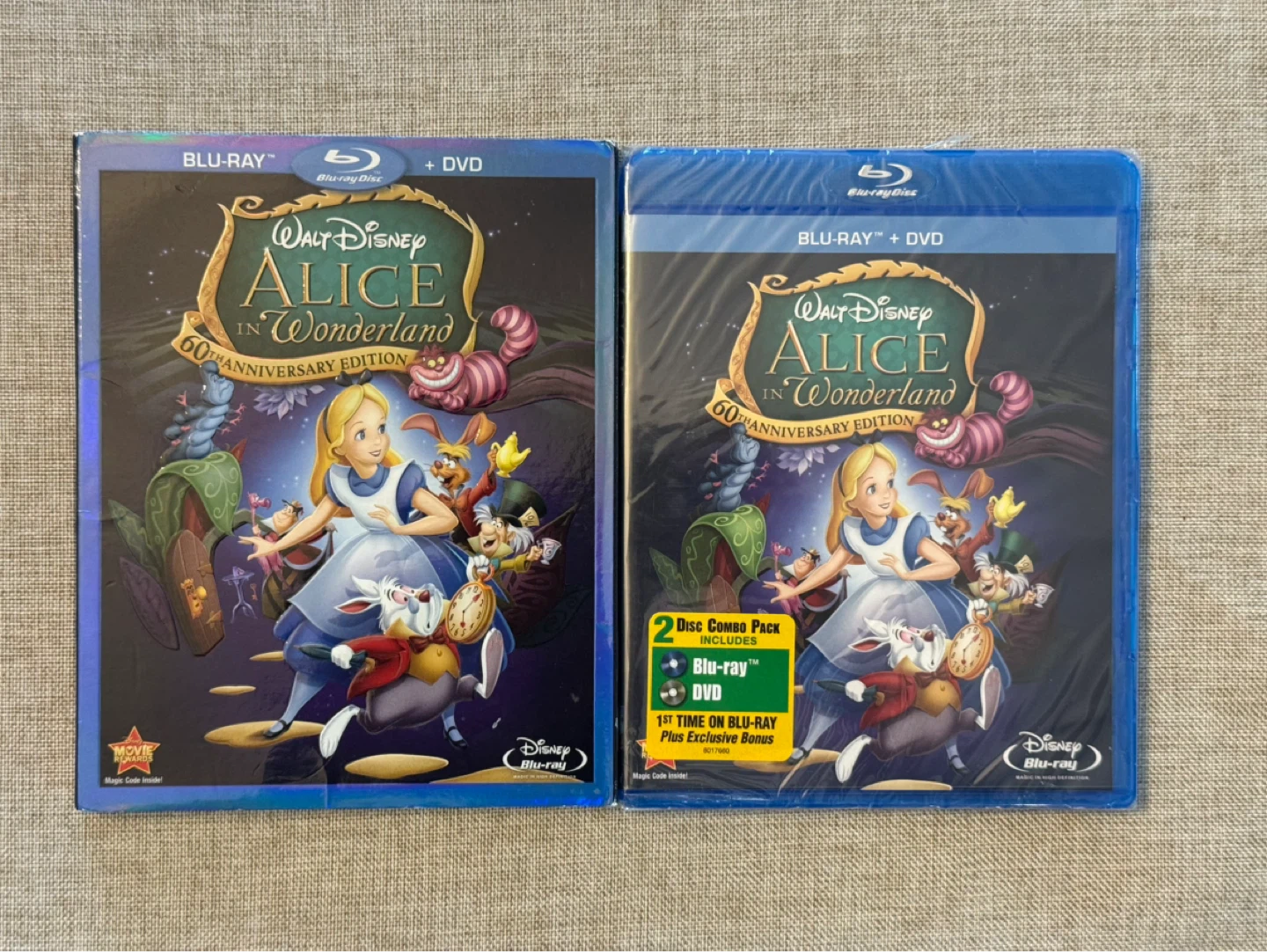 Walt Disney Alice in Wonderland 60th Anniversary Blu-Ray + DVD