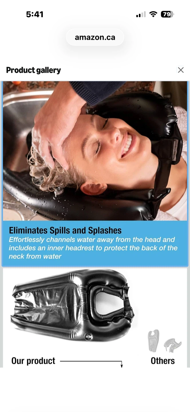 Inflatable Shampoo Basin for At-Home Hair Care