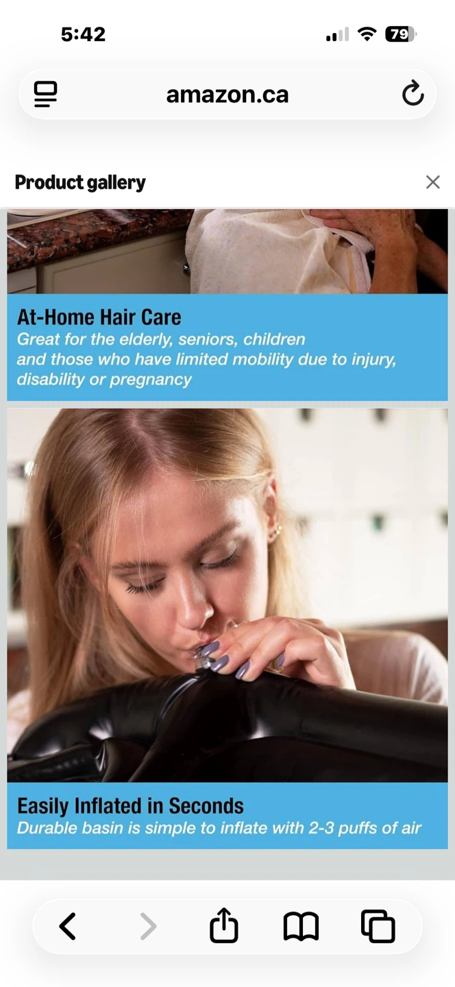Inflatable Shampoo Basin for At-Home Hair Care - photo 2