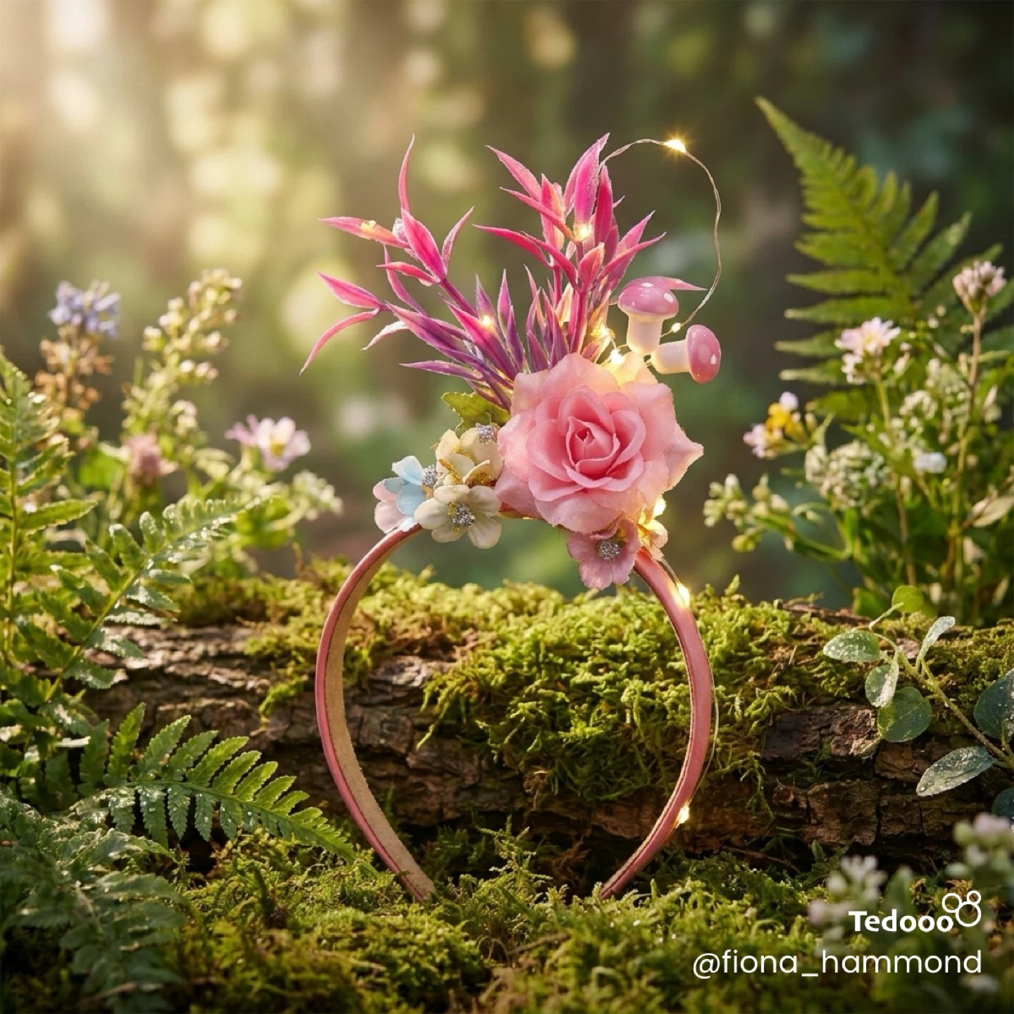 Fairy Flower Headband with Lights