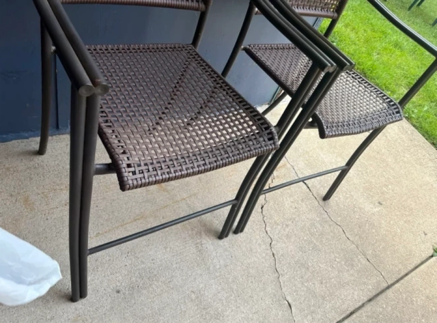 Set of 2 Brown Wicker Chairs - photo 5