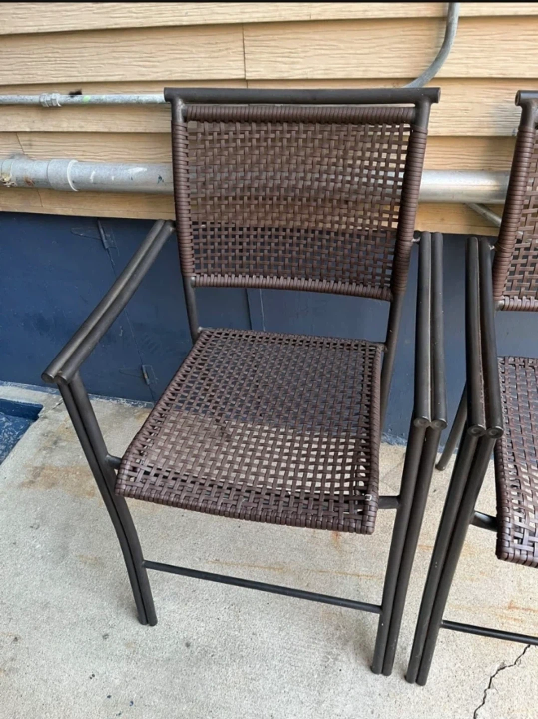Set of 2 Brown Wicker Chairs - photo 4