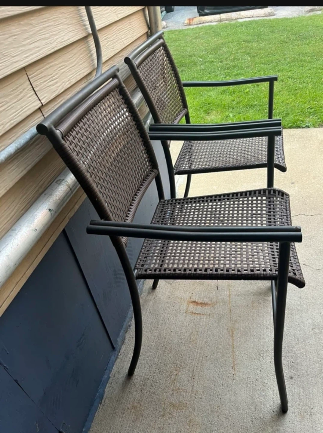 Set of 2 Brown Wicker Chairs - photo 2