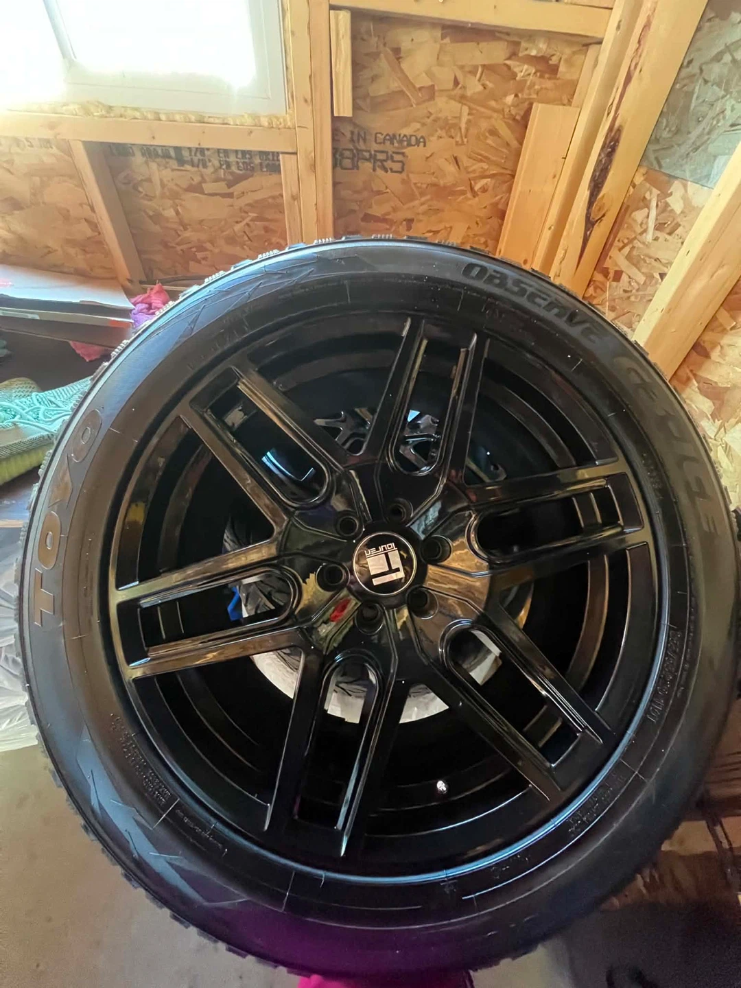 Touren Black Alloy Wheels + Toyo Observe G3-Ice Winter Set of 4