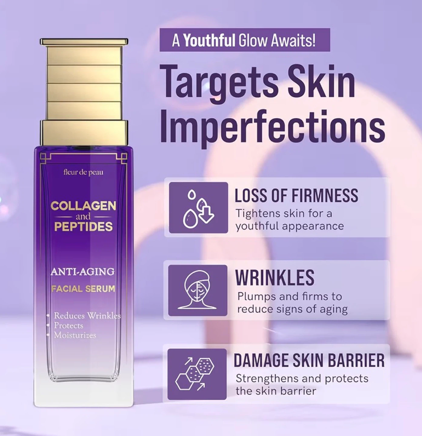 Fleur de Peau Collagen and Peptides Anti-Aging Facial Serum