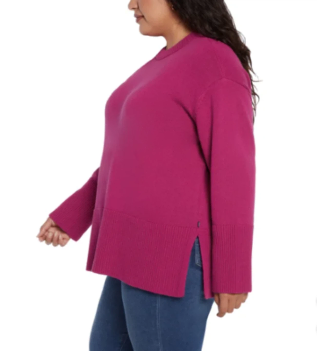 New GAP Cotton Knit Pullover, Fuchsia - photo 2