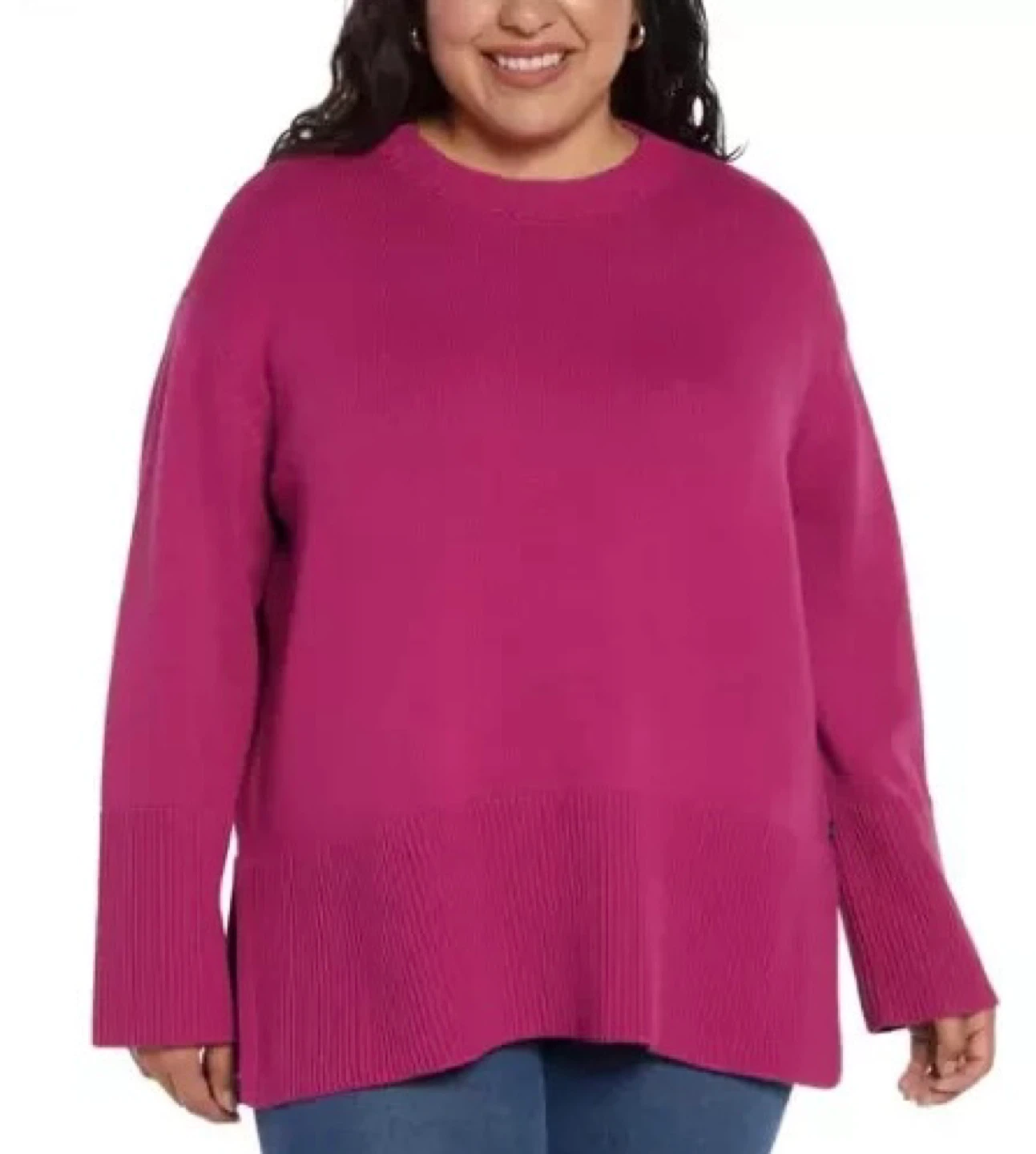 New GAP Cotton Knit Pullover, Fuchsia