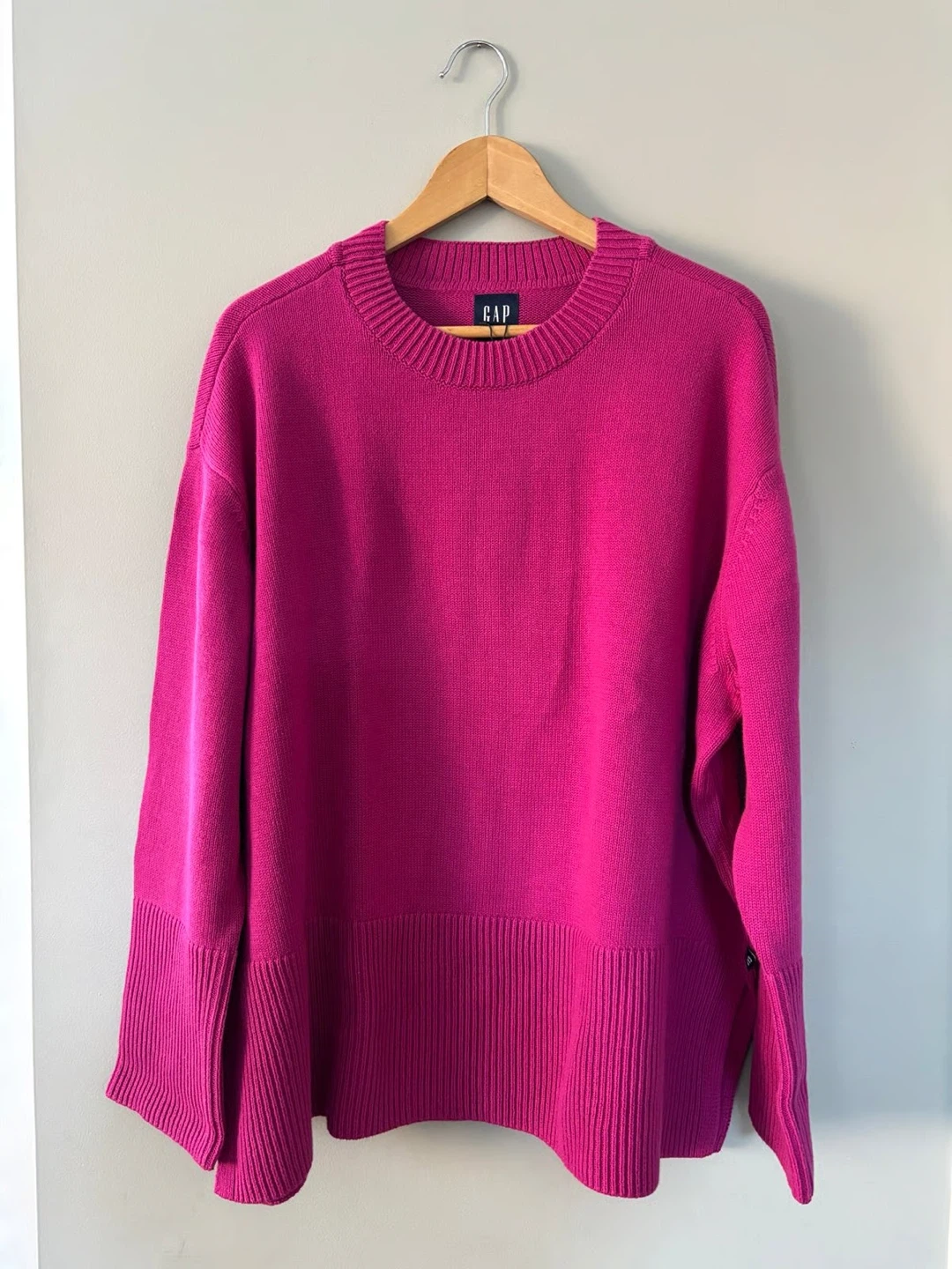 New GAP Cotton Knit Pullover, Fuchsia - photo 4