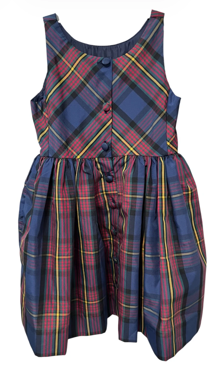 Ralph Lauren Girls Plaid Holiday Dress – Size 5 - photo 2