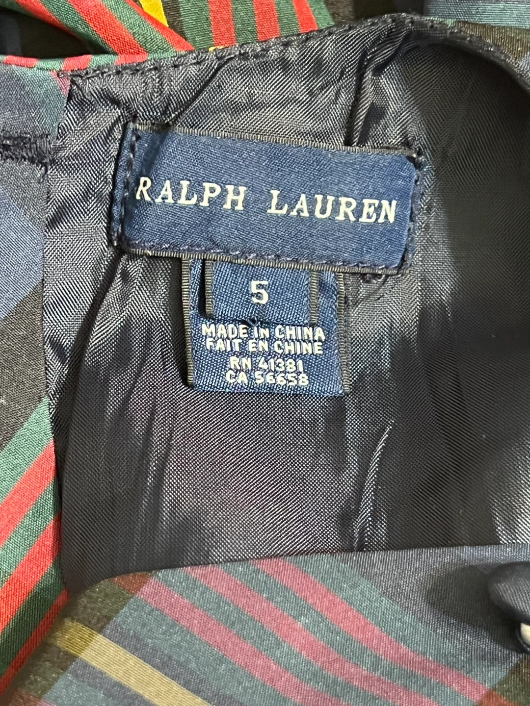 Ralph Lauren Girls Plaid Holiday Dress – Size 5 - photo 5