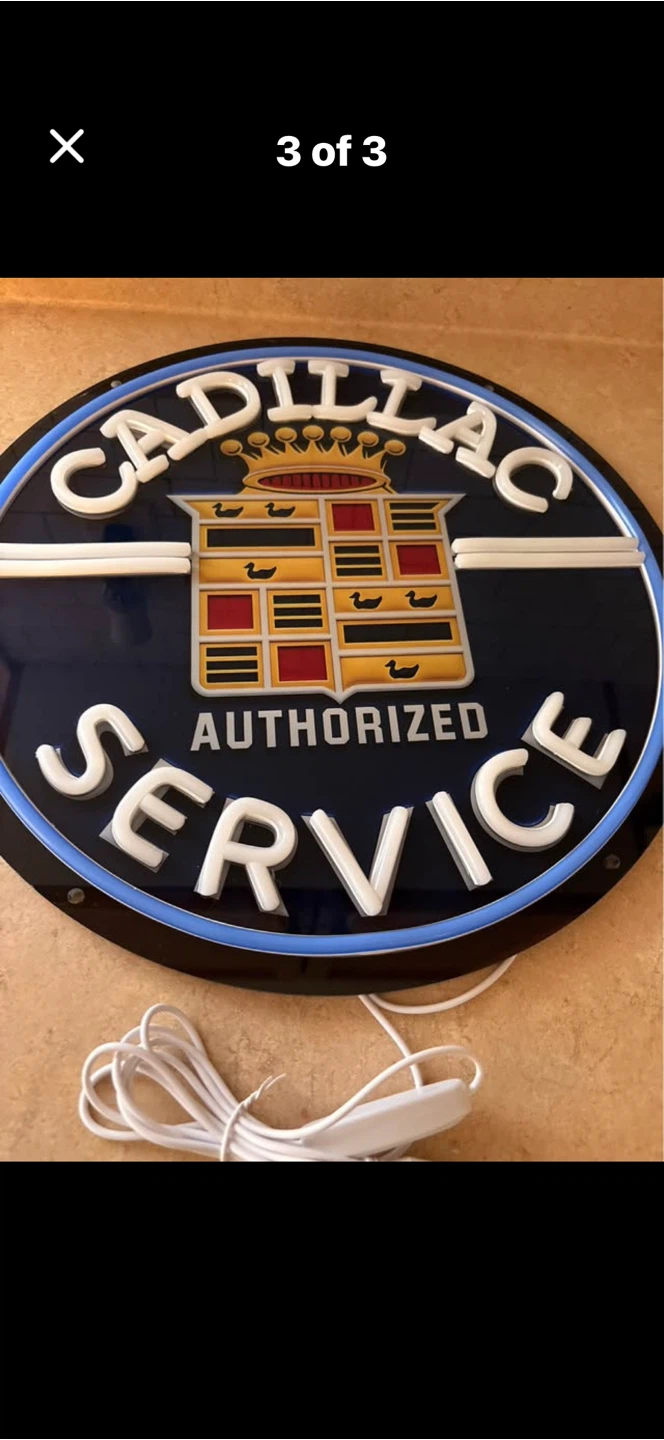 Cadillac Authorized Service Neon Sign - photo 2