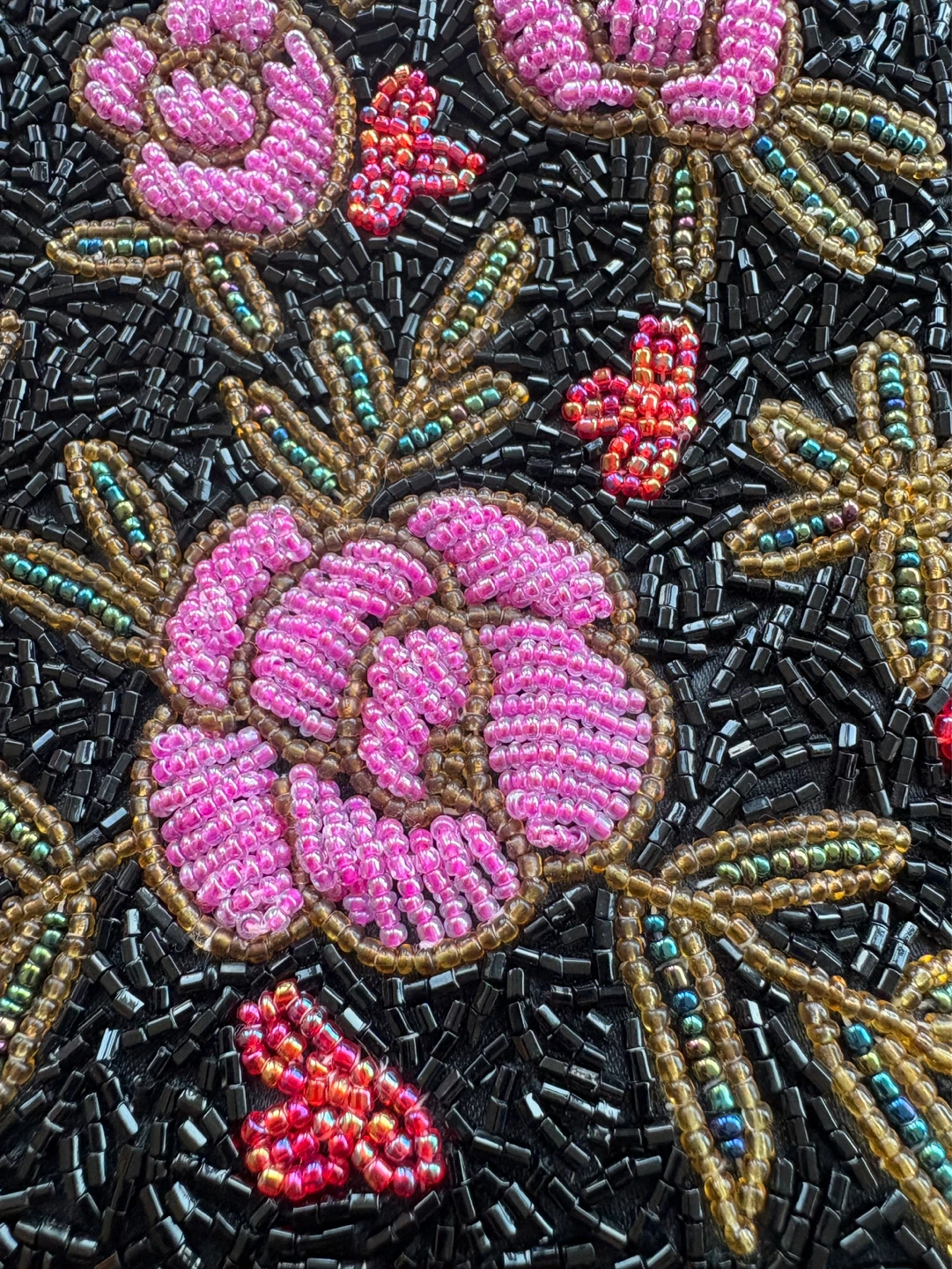 Beautiful Vintage hand Beaded Floral Handbag - photo 3