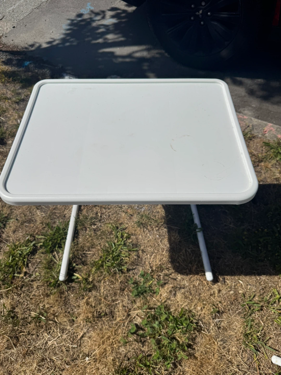 White Folding Tray Table - photo 2