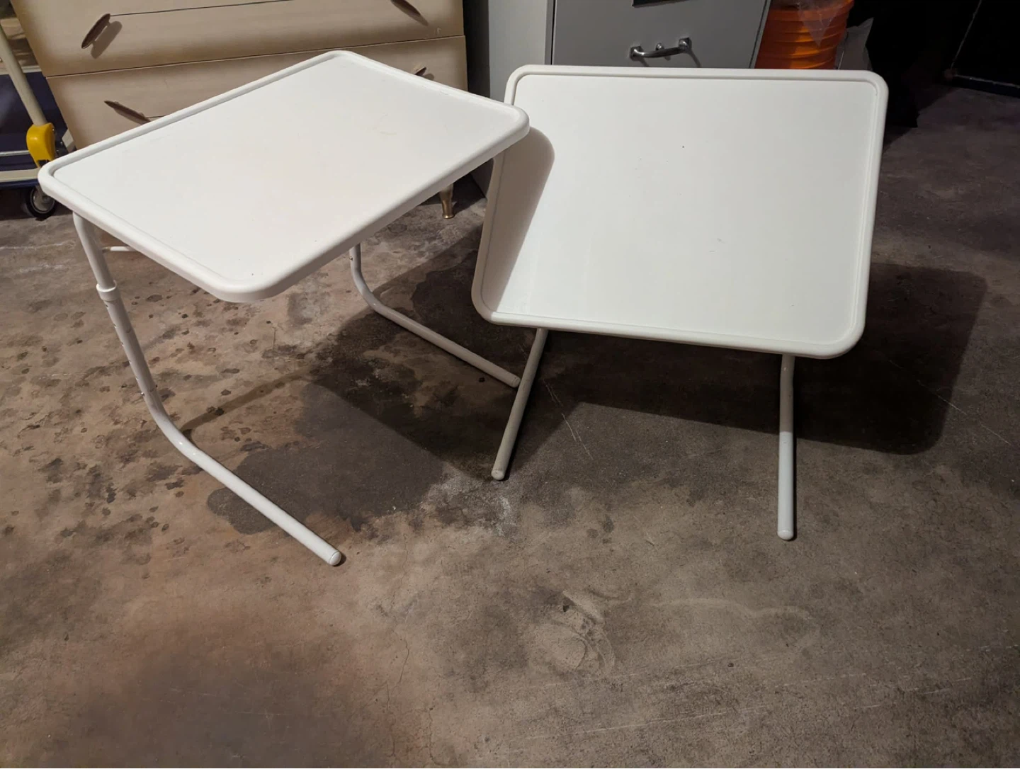 White Folding Tray Table