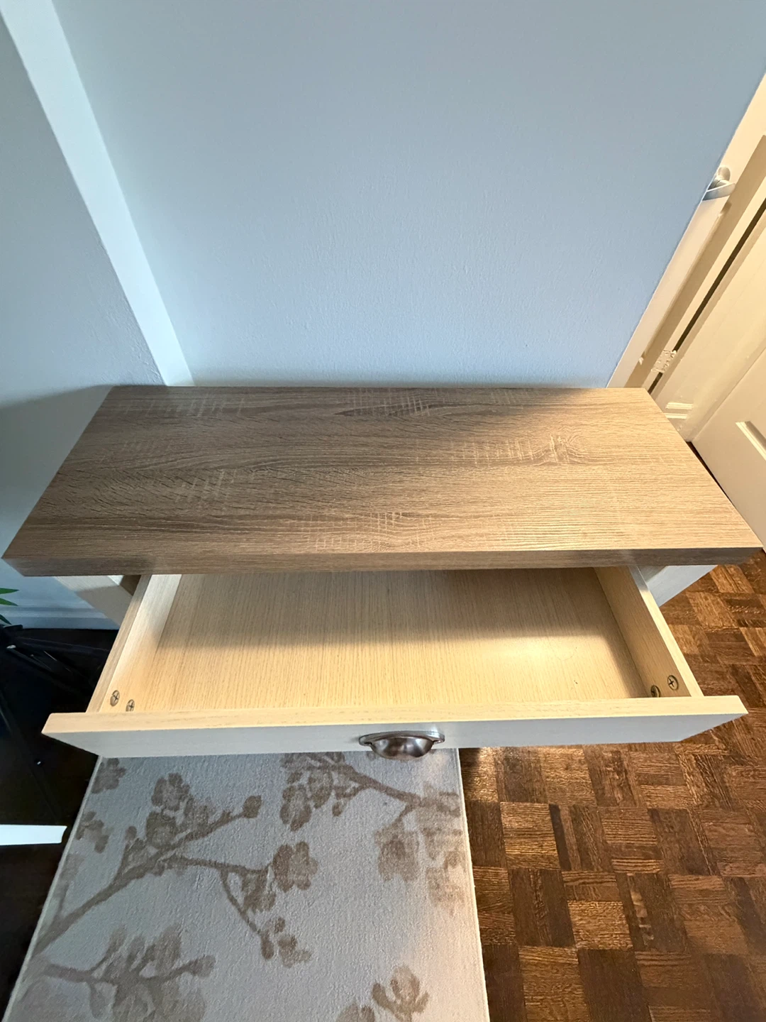 Taupe colored Console Table with Drawer - photo 3