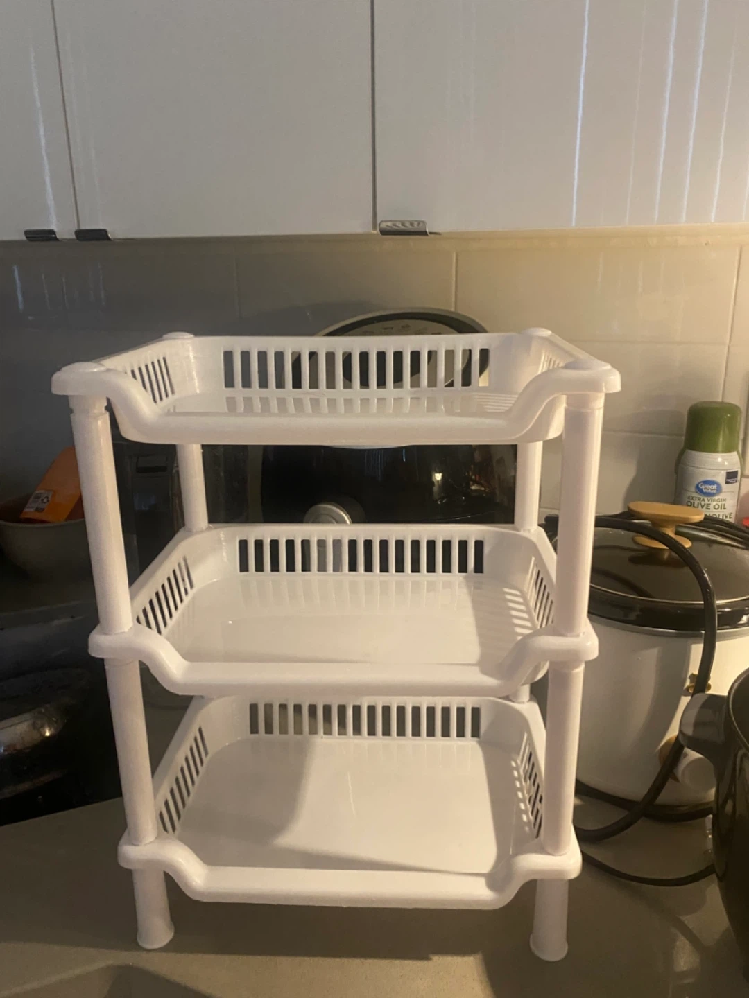 3-Tier White Storage Shelf Organizer - photo 3