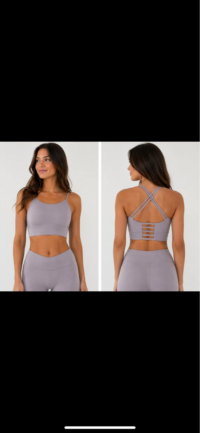 sports bra with criss-cross back