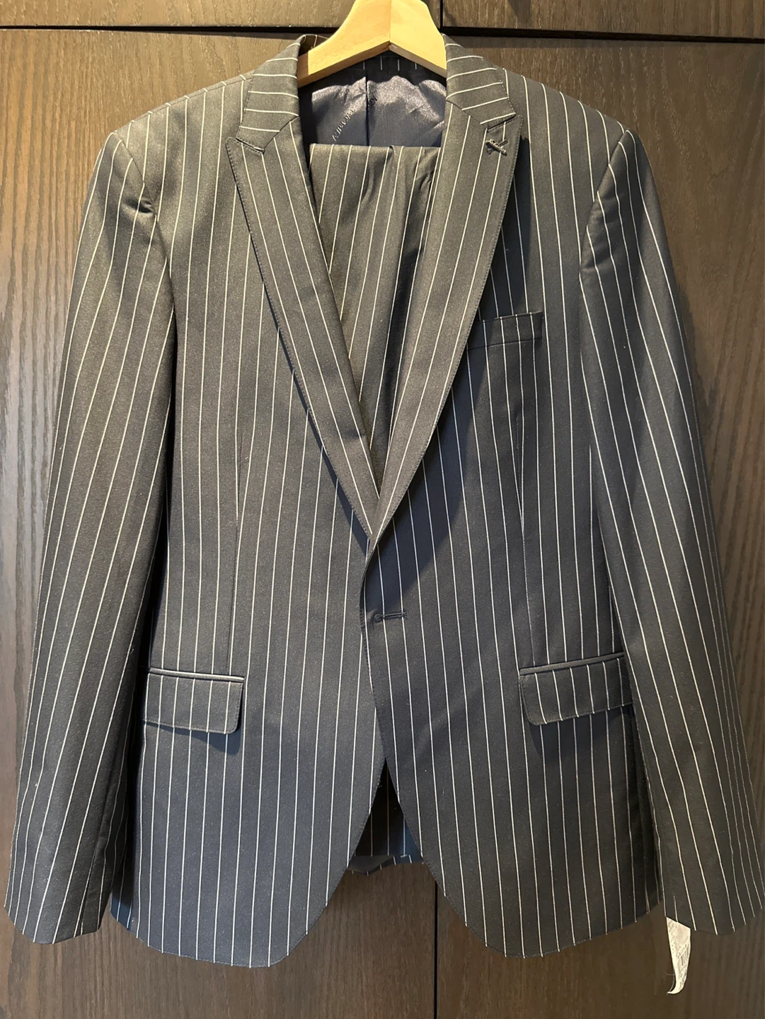 Navy blue  Pinstripe Suit Jacket and Pants