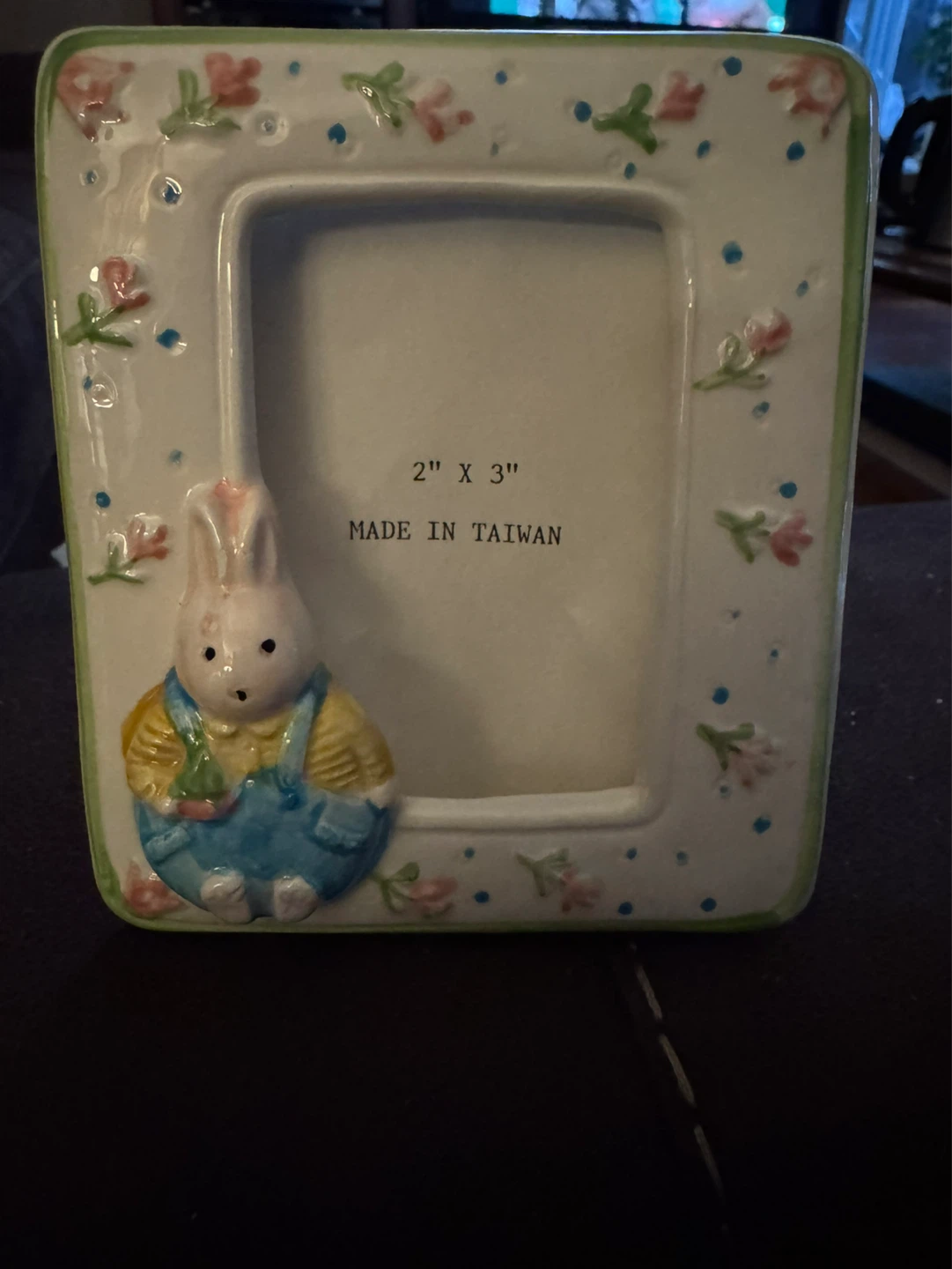 Ceramic Bunny Picture Frame