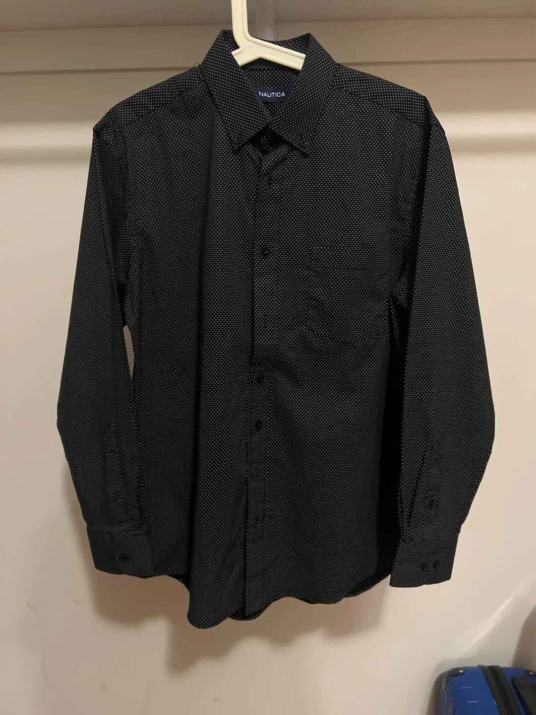 Nautica Men's Black Dot Dress Shirt