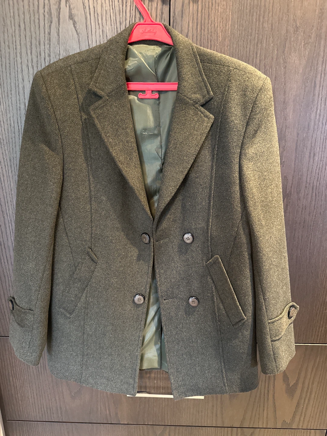 Green Double-Breasted Blazer