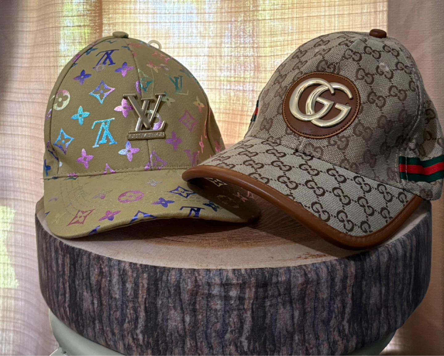 Louis Vuitton & Gucci Inspired Baseball Caps