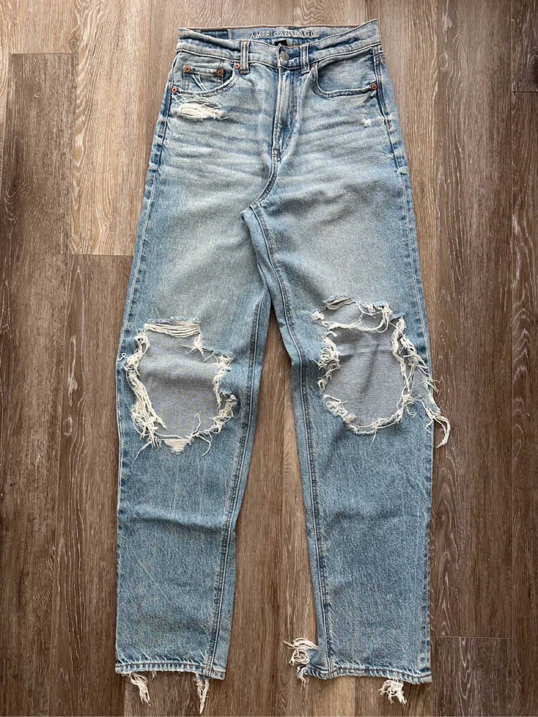 American Eagle Distressed Light Wash Jeans