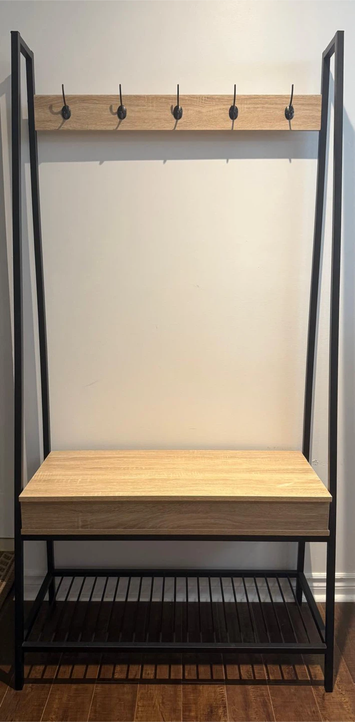 Canadian Tire- Hall Tree with Storage Bench and Coat Hooks