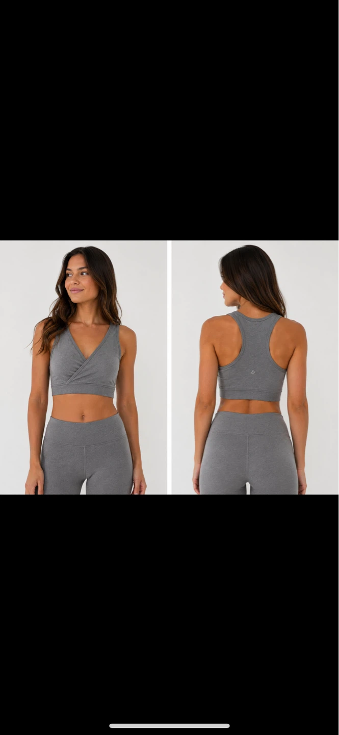 Lululemon Grey Racerback Sports Bra size S
