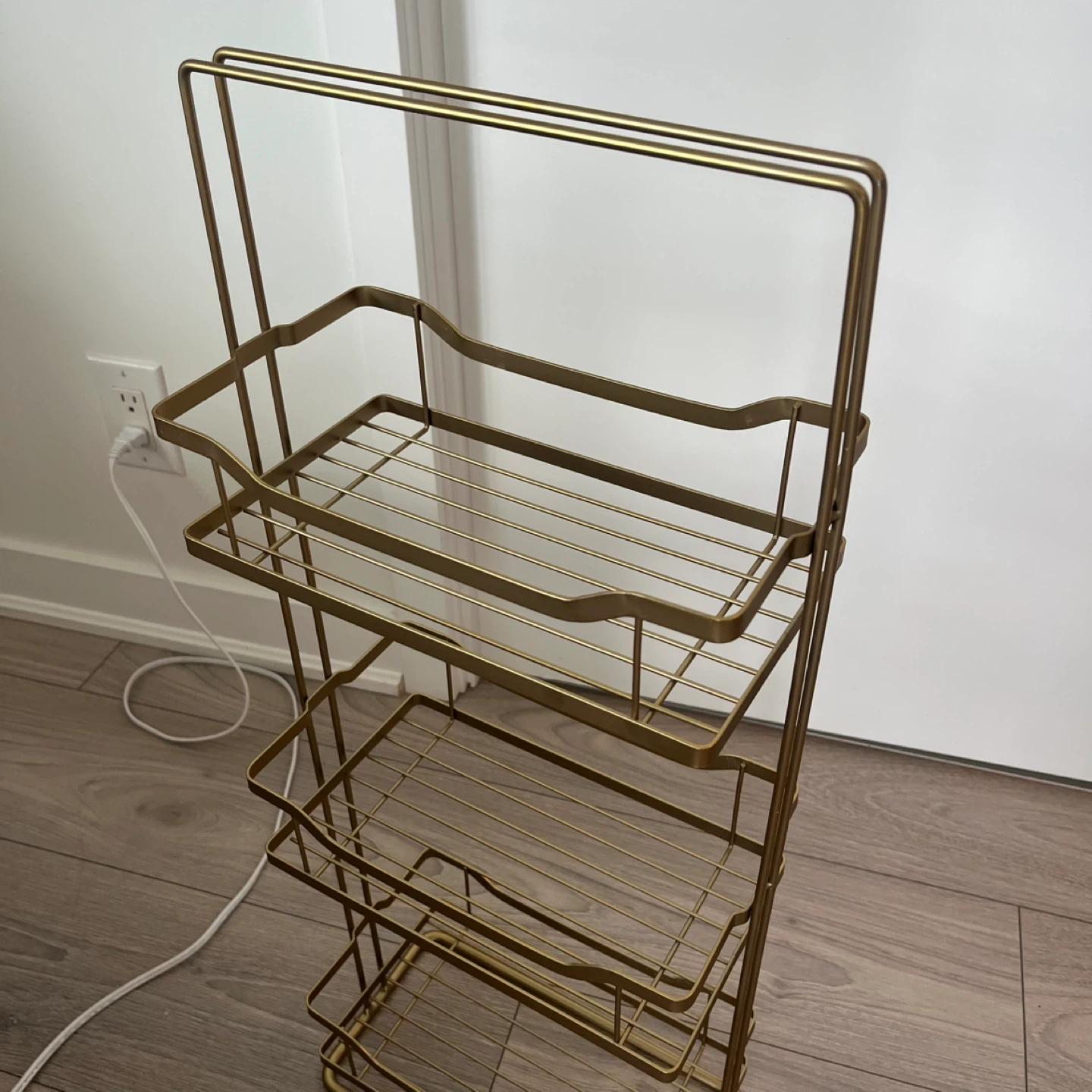 Gold Metal 4-Tier Standing Shelf Storage - photo 2