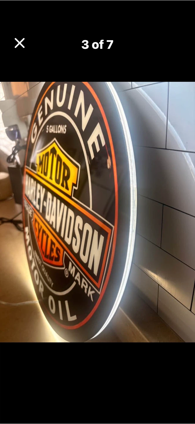 Harley-Davidson Motor Oil Lighted Sign - photo 3