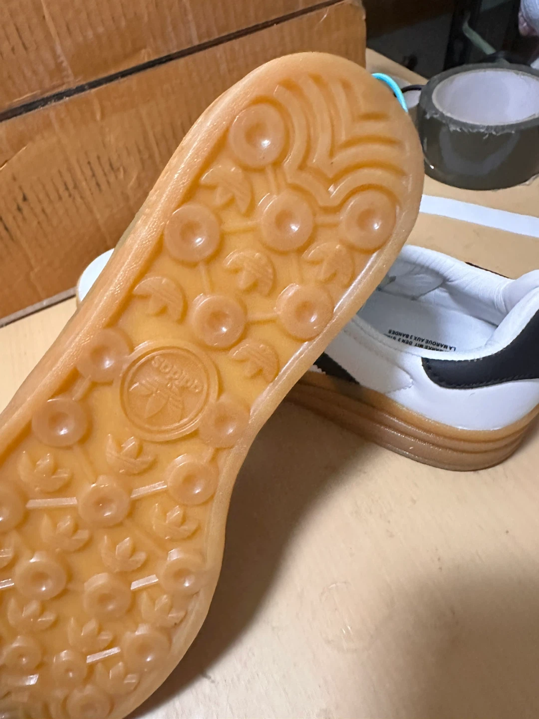 Adidas Gazelle Sneakers White Black Gum Sole - photo 3