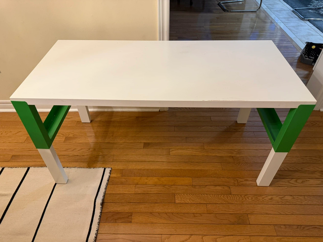 IKEA White and green kids desk