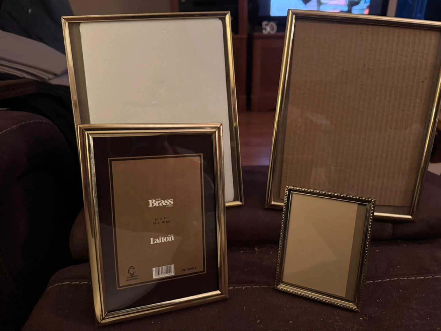 Brass Look Photo Frames Set