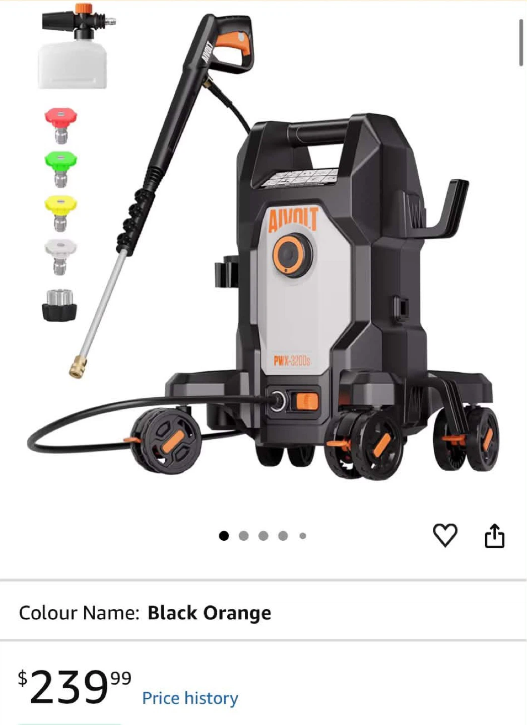AIVOLT 2400 PSI Electric Pressure Washer – Like New - photo 2
