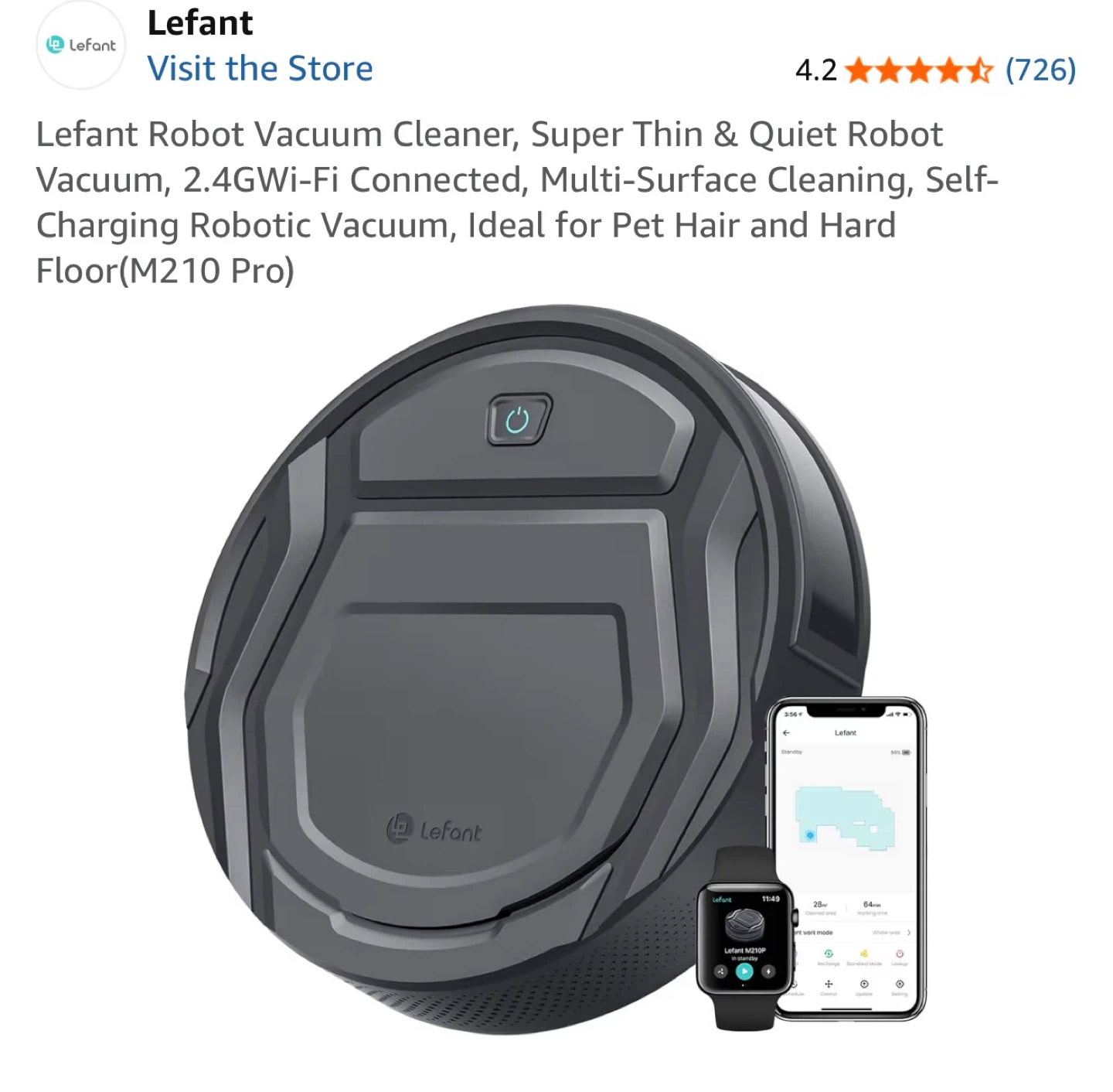 Lefant M210 Pro Robot Vacuum Cleaner