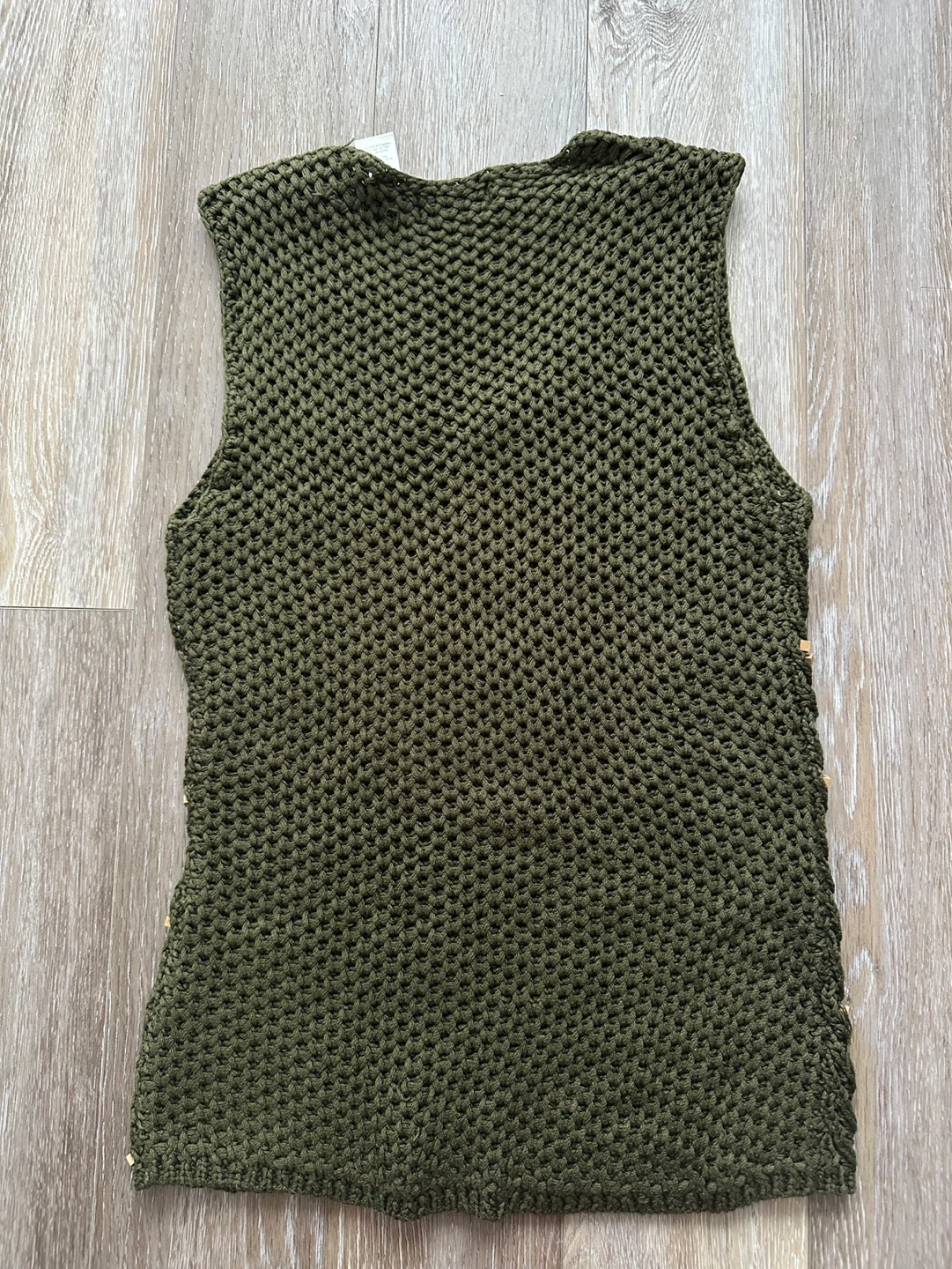 Liz Claiborne Collection Green Knit Vest with Wooden Beads - photo 4