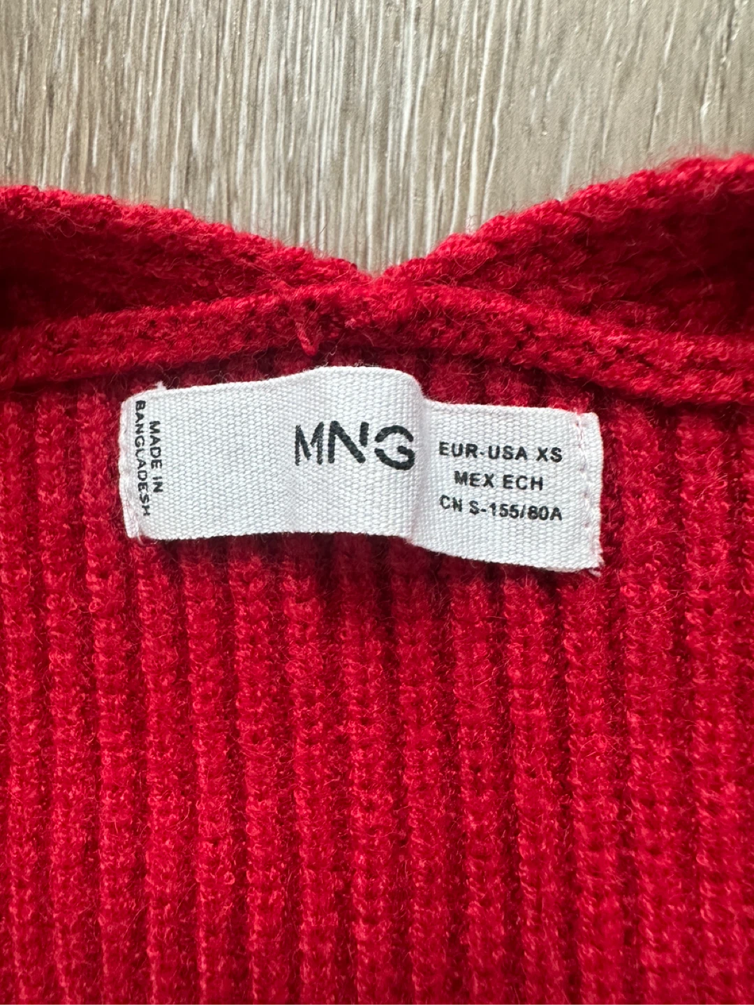 MNG Red V-Neck Sweater - XS oversized - photo 2