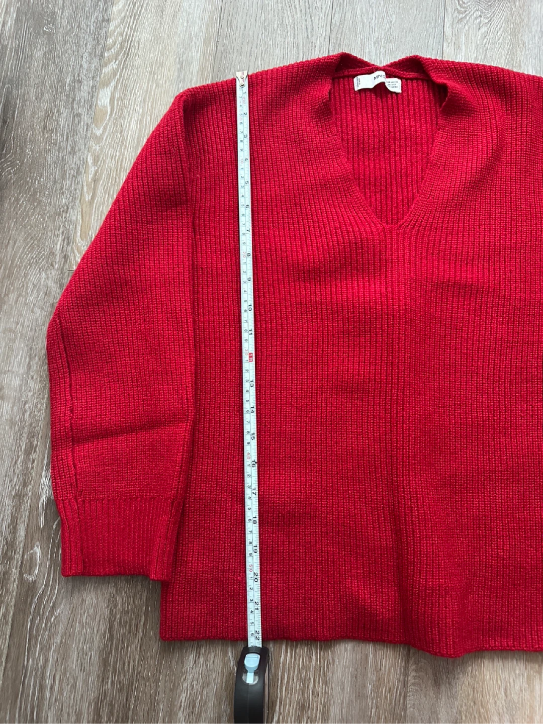 MNG Red V-Neck Sweater - XS oversized - photo 5