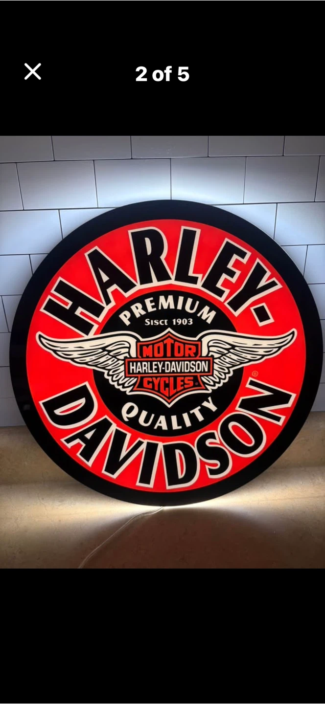 Harley-Davidson Motor Cycles Lighted Sign