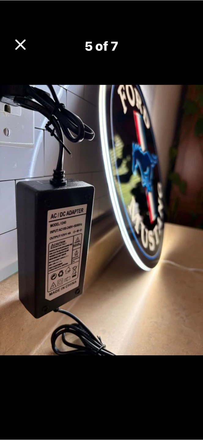 Ford Mustang LED Sign with Power Adapter - photo 4