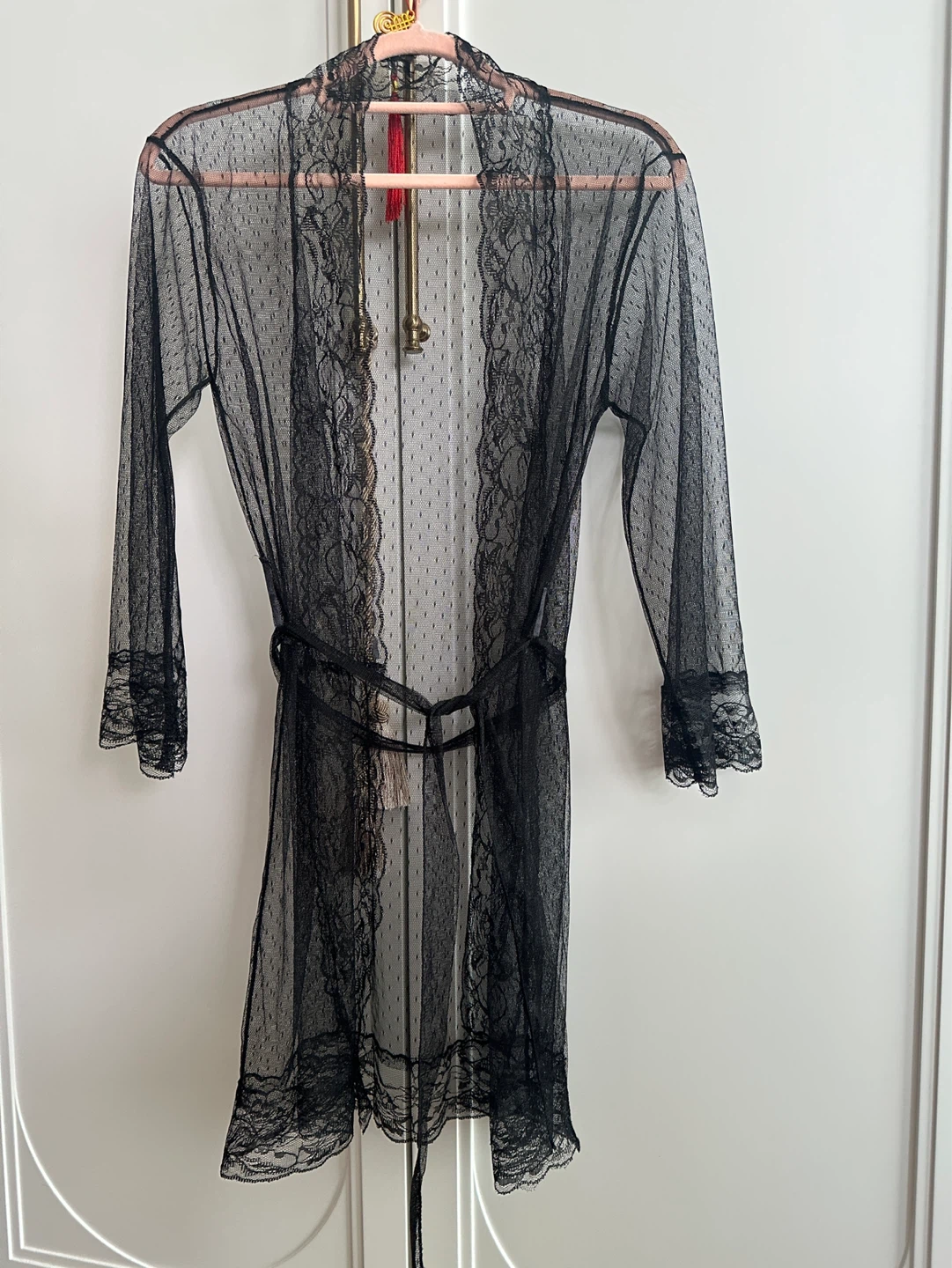 Sheer Lace Kimono Robe S - photo 2