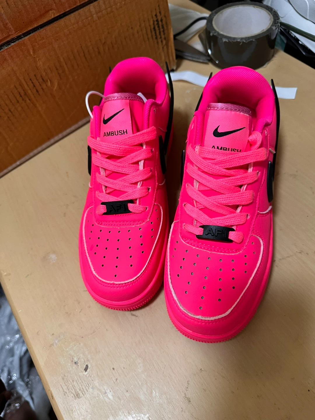Nike Air Force 1 AMBUSH "Pink Neon" Size 5.5 - photo 2
