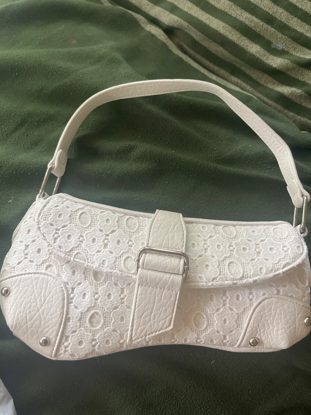 White lace shoulder bag - photo 2