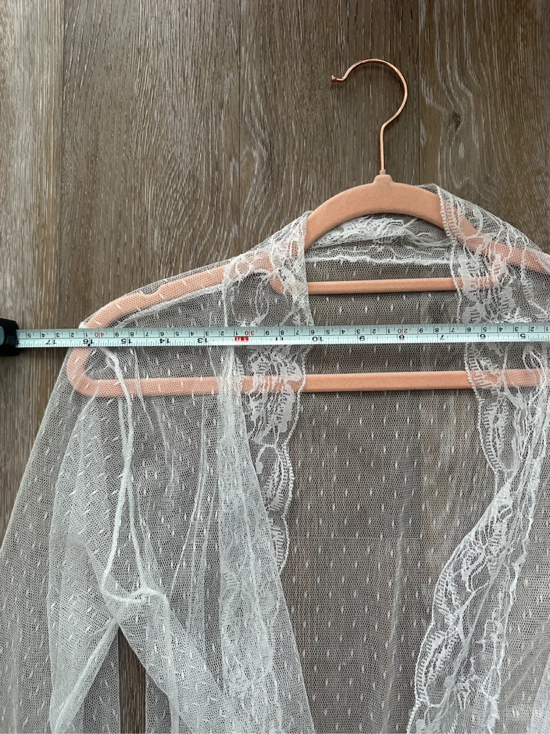 Sheer White Lace Kimono Robe S - photo 2