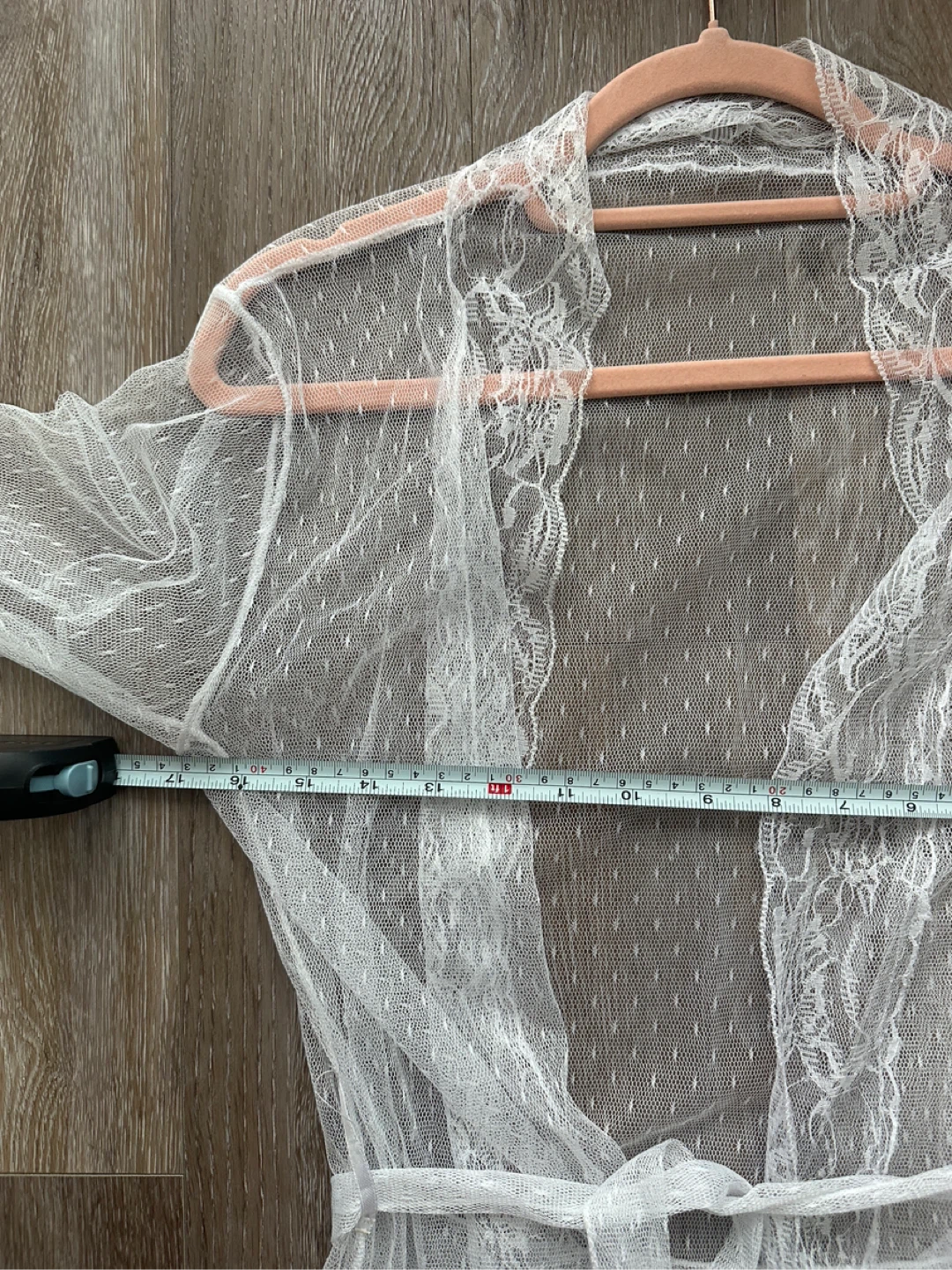Sheer White Lace Kimono Robe S - photo 3